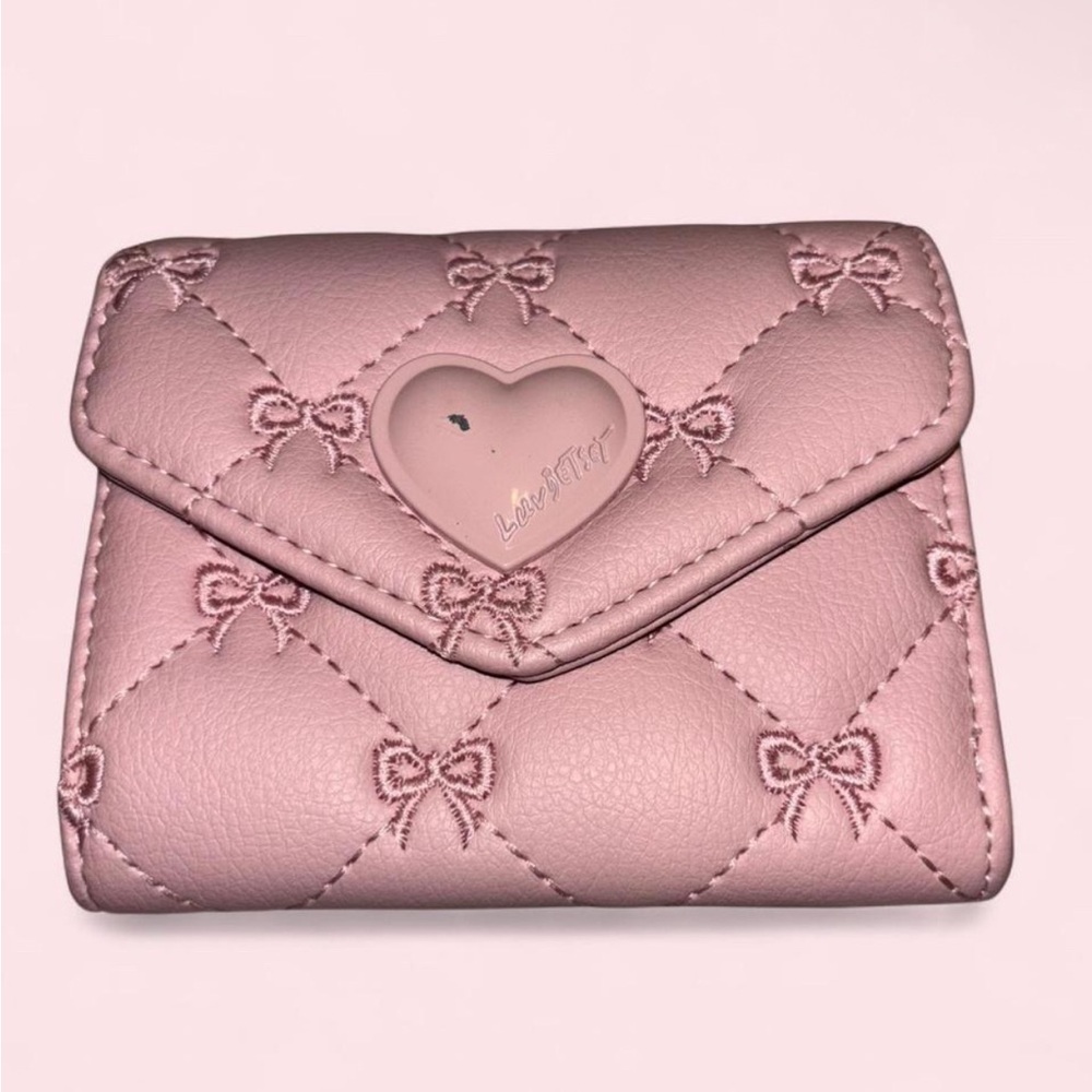 Luv Betsey Heart Pink Quilted Wallet